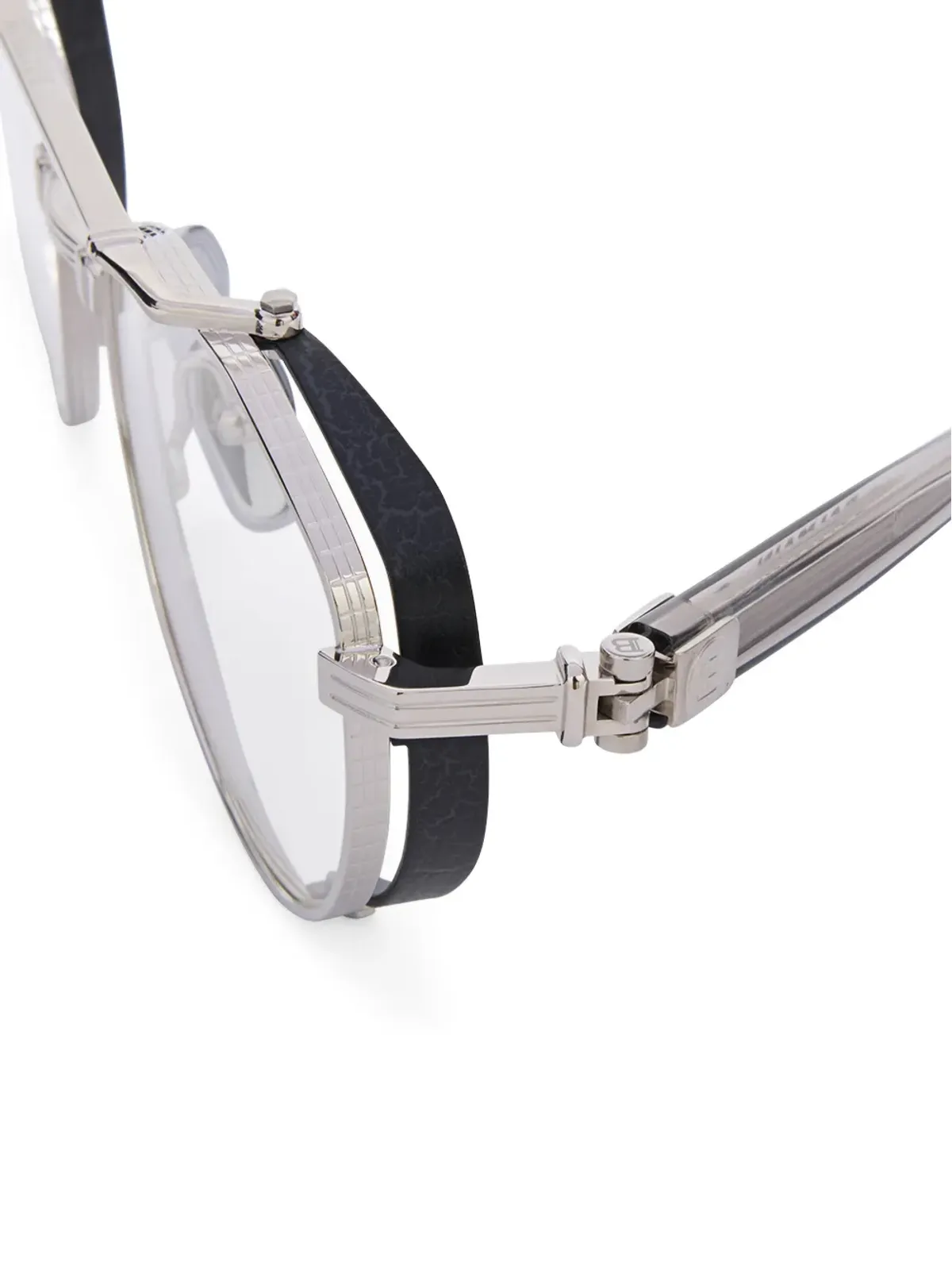 Balmain Eyewear 丸型メガネ - シルバー - 画像3