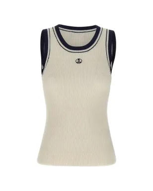 Seafarer ribbed logo-embroidered top - Neutrals - サムネイル1