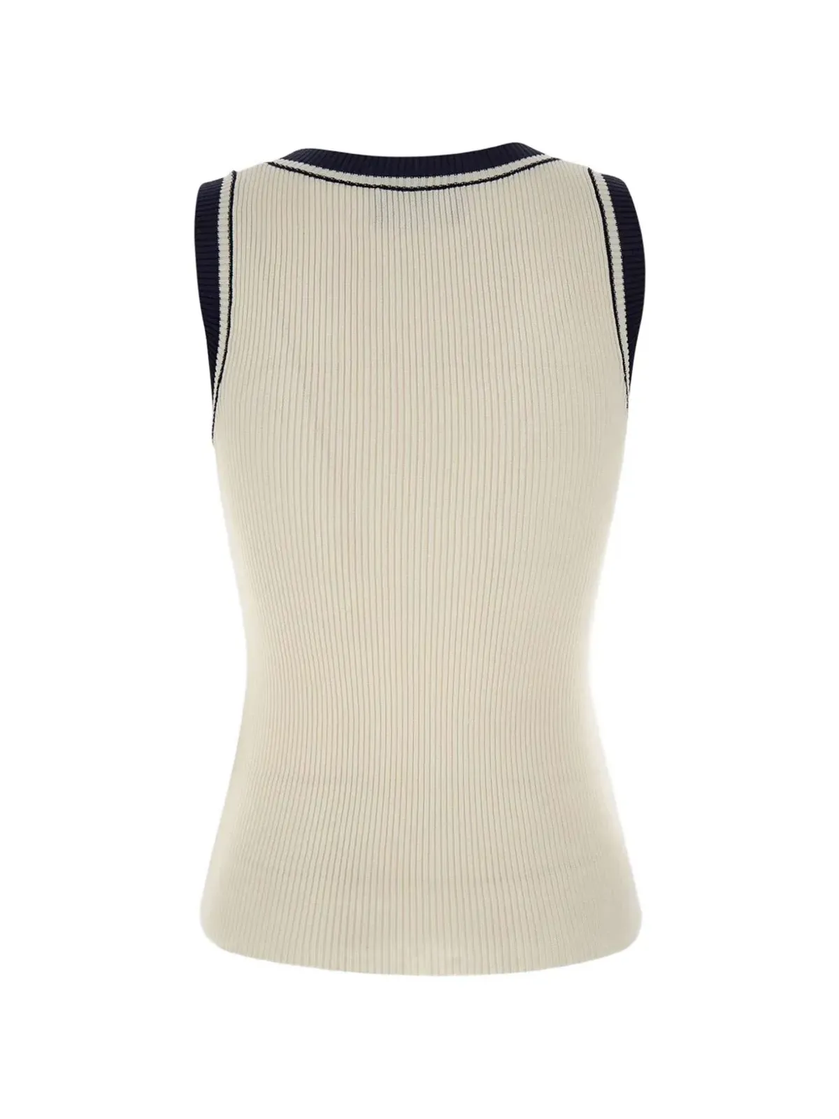 Seafarer ribbed logo-embroidered top - Neutrals - 画像2