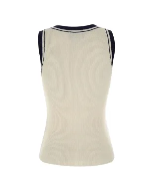 Seafarer ribbed logo-embroidered top - Neutrals - サムネイル2