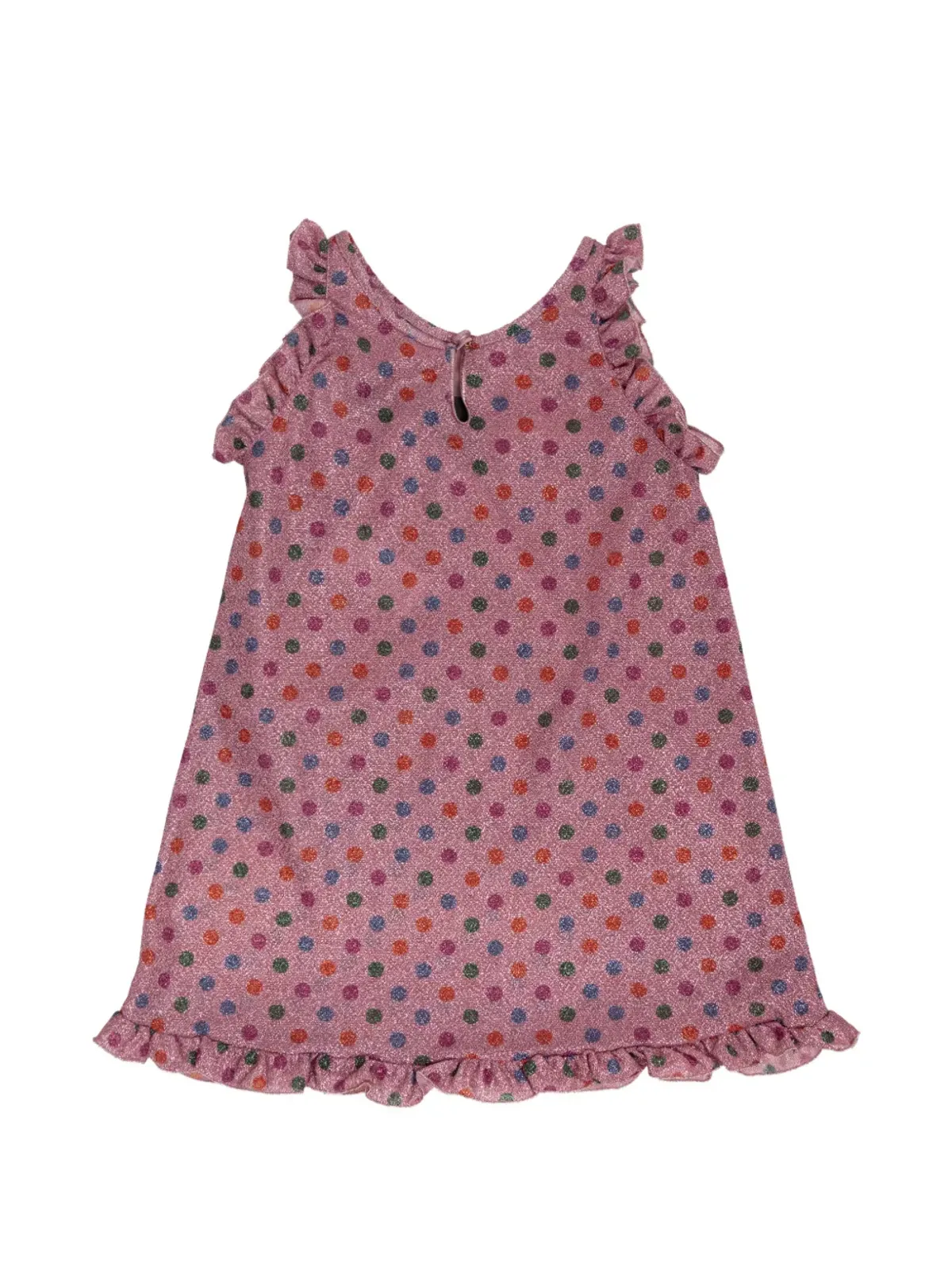 Oseree Kids フリル付きドット柄ワンピース - 画像2