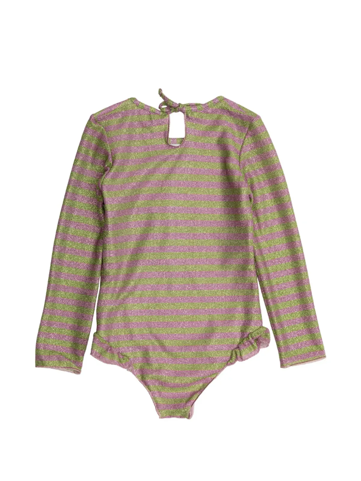 Oseree Kids ストライプ柄フリル付きスイムウェア - 画像2