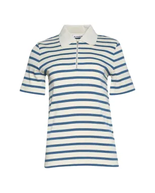 Jil Sander ストライプ柄ジップカラー ポロシャツ - サムネイル1