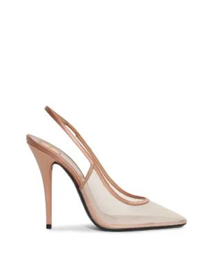 Saint Laurent Anita mesh slingback pumps - Pink - サムネイル1
