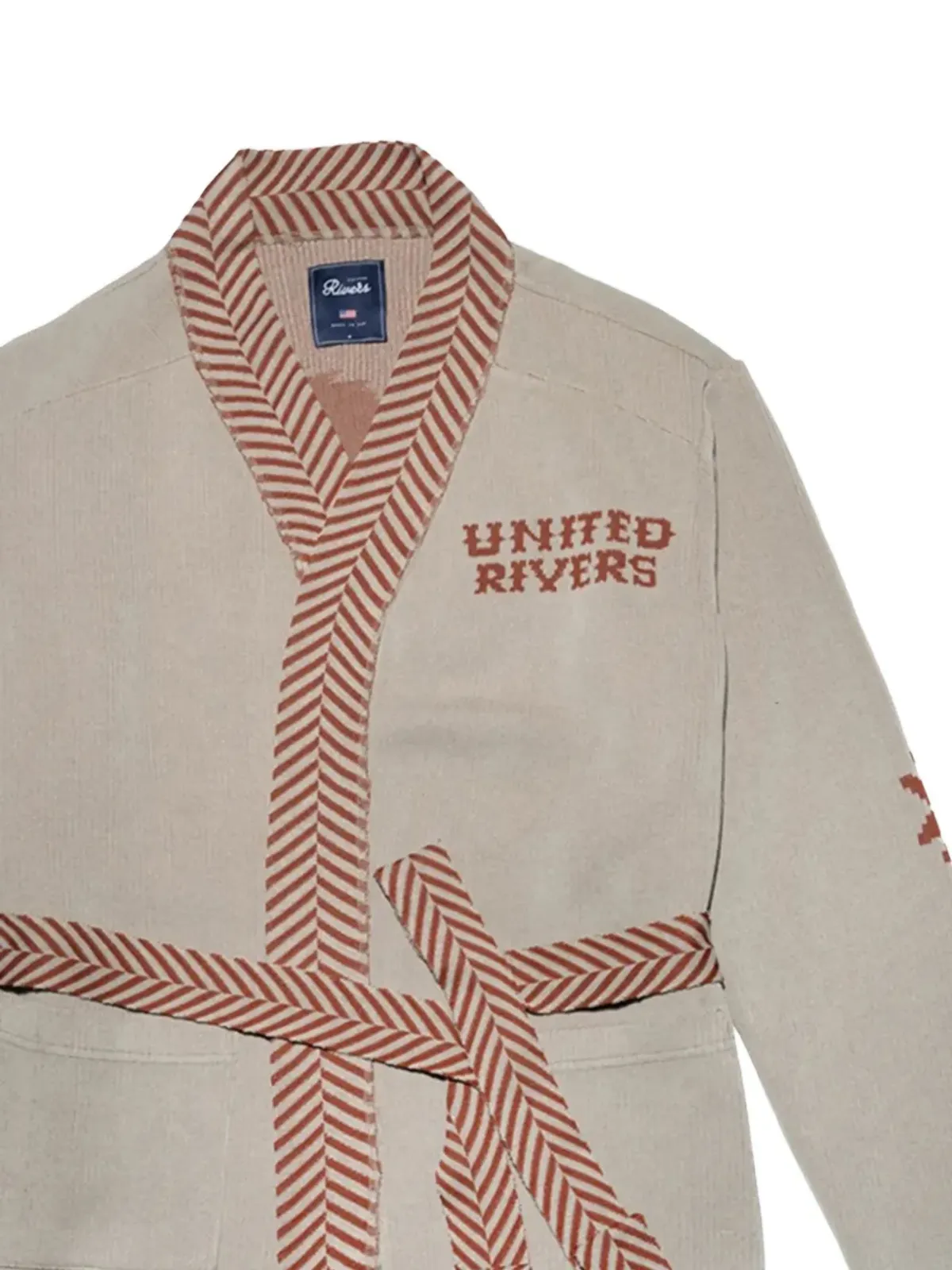 United Rivers アナコスティア ヘリンボーン タイウェスト カーディガン - 画像2
