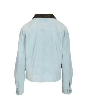 blusotto Matilde contrast-collar jacket - Blue - サムネイル2