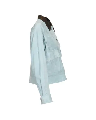 blusotto Matilde contrast-collar jacket - Blue - サムネイル3