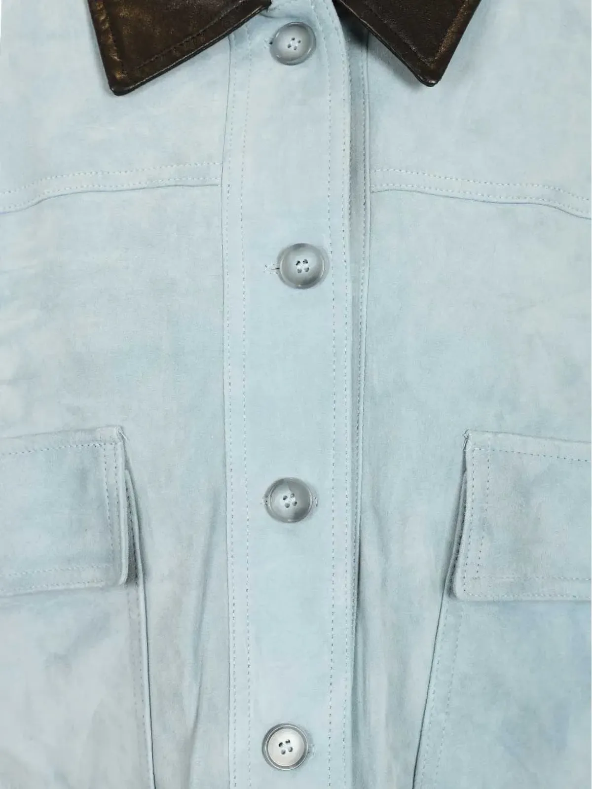 blusotto Matilde contrast-collar jacket - Blue - 画像4