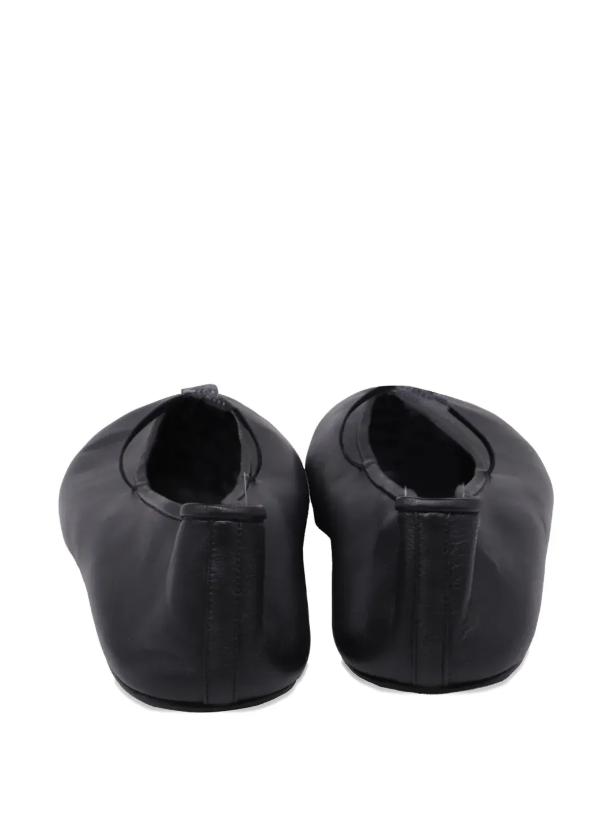 The Row Pre-Owned elastic-band leather ballet flats - Black - 画像5