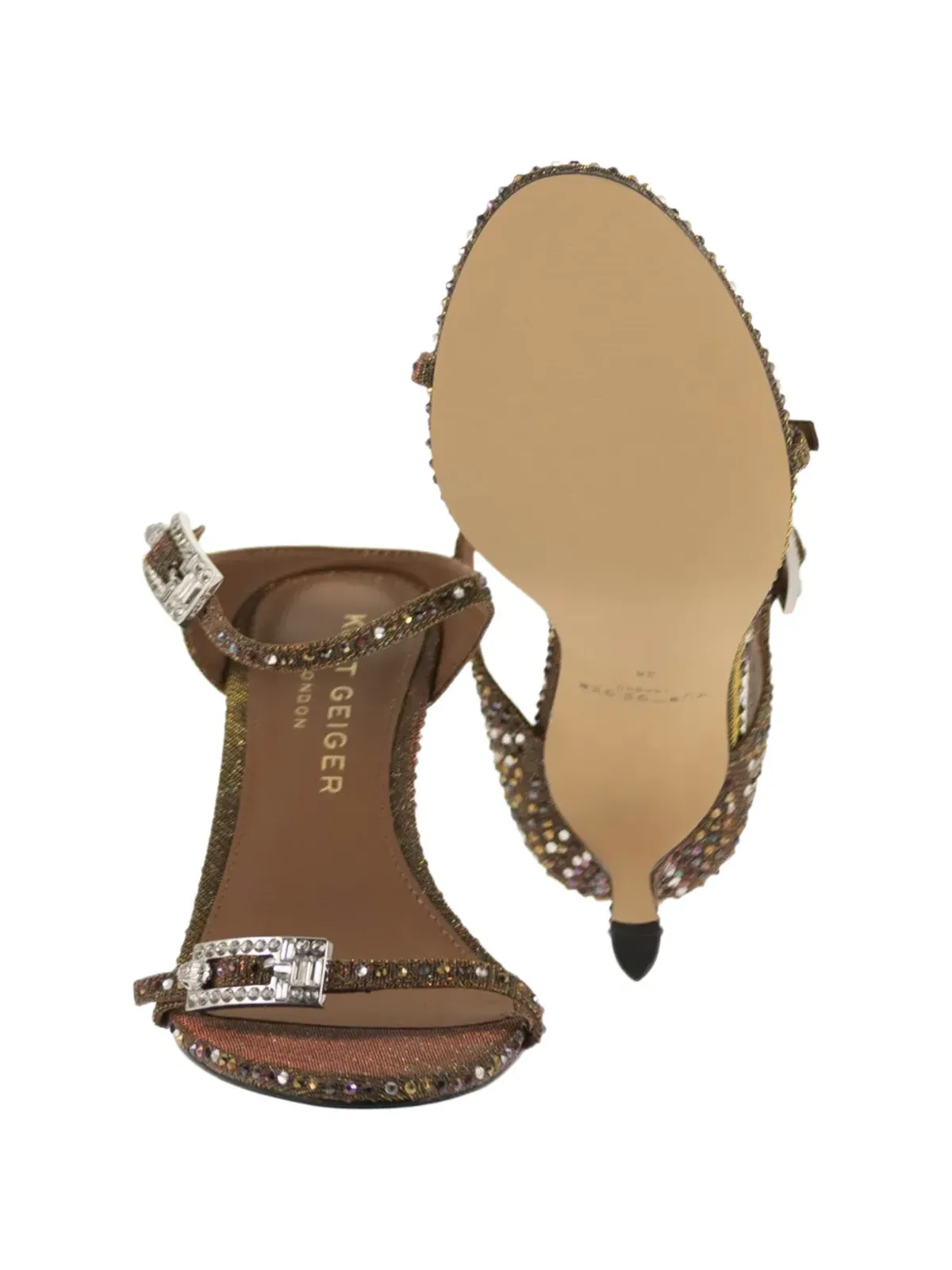 Kurt Geiger ダブルバックルヒールサンダル - ブラウン - 画像4