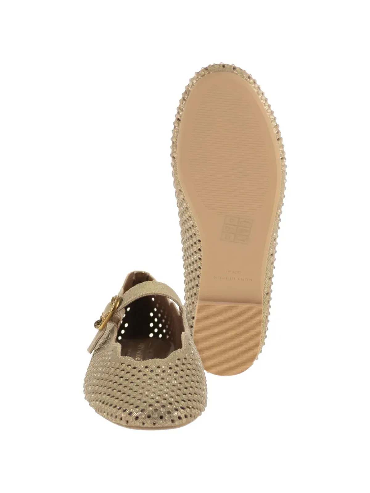 Kurt Geiger パンチングバックル付きレザー バレエフラット - 画像5