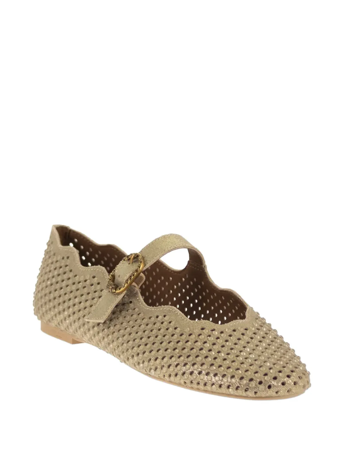 Kurt Geiger パンチングバックル付きレザー バレエフラット - 画像2