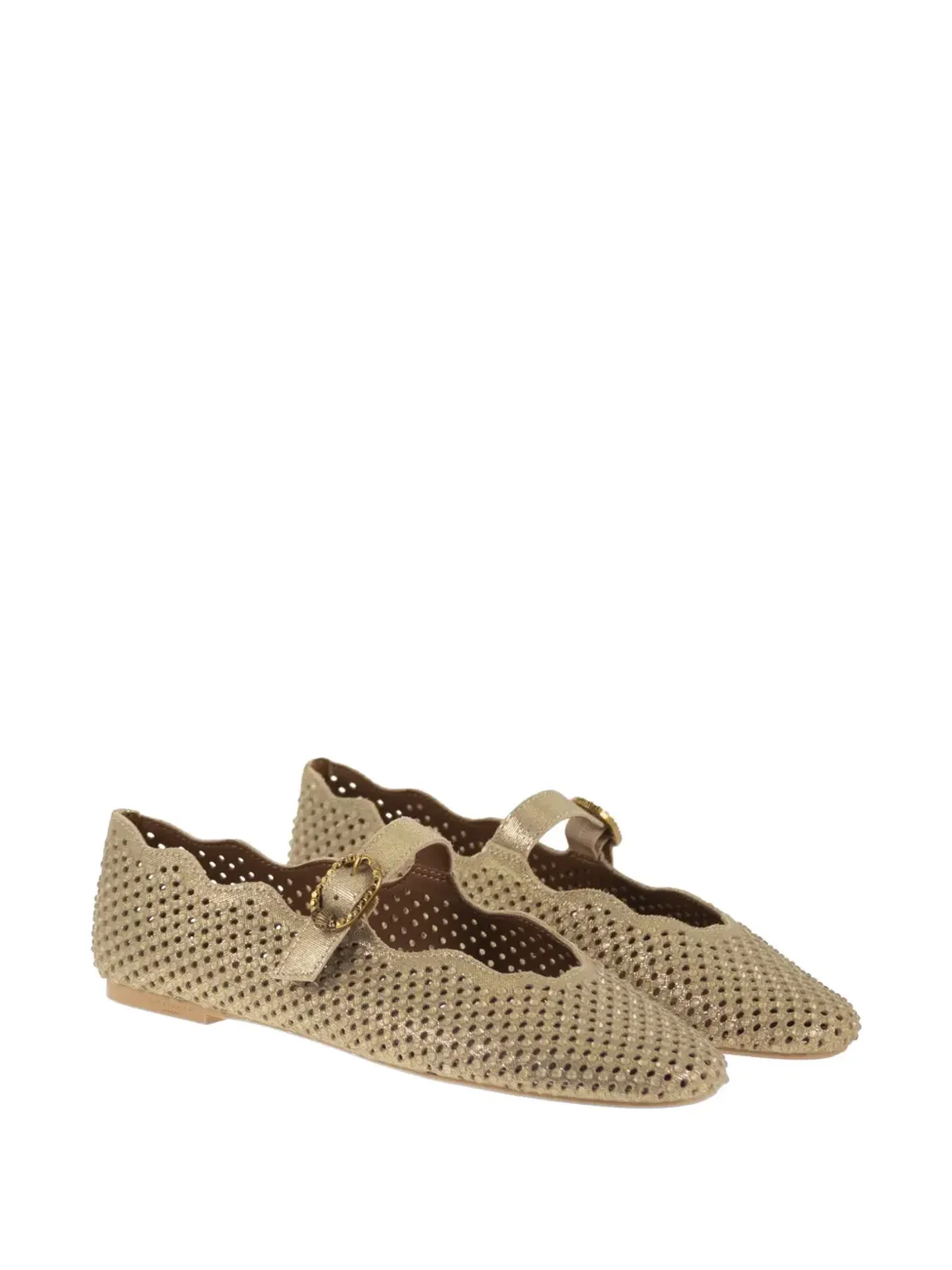 Kurt Geiger パンチングバックル付きレザー バレエフラット - 画像4