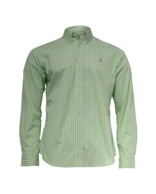 Ralph Lauren Vintage ストライプコットンシャツ - グリーン - サムネイル1