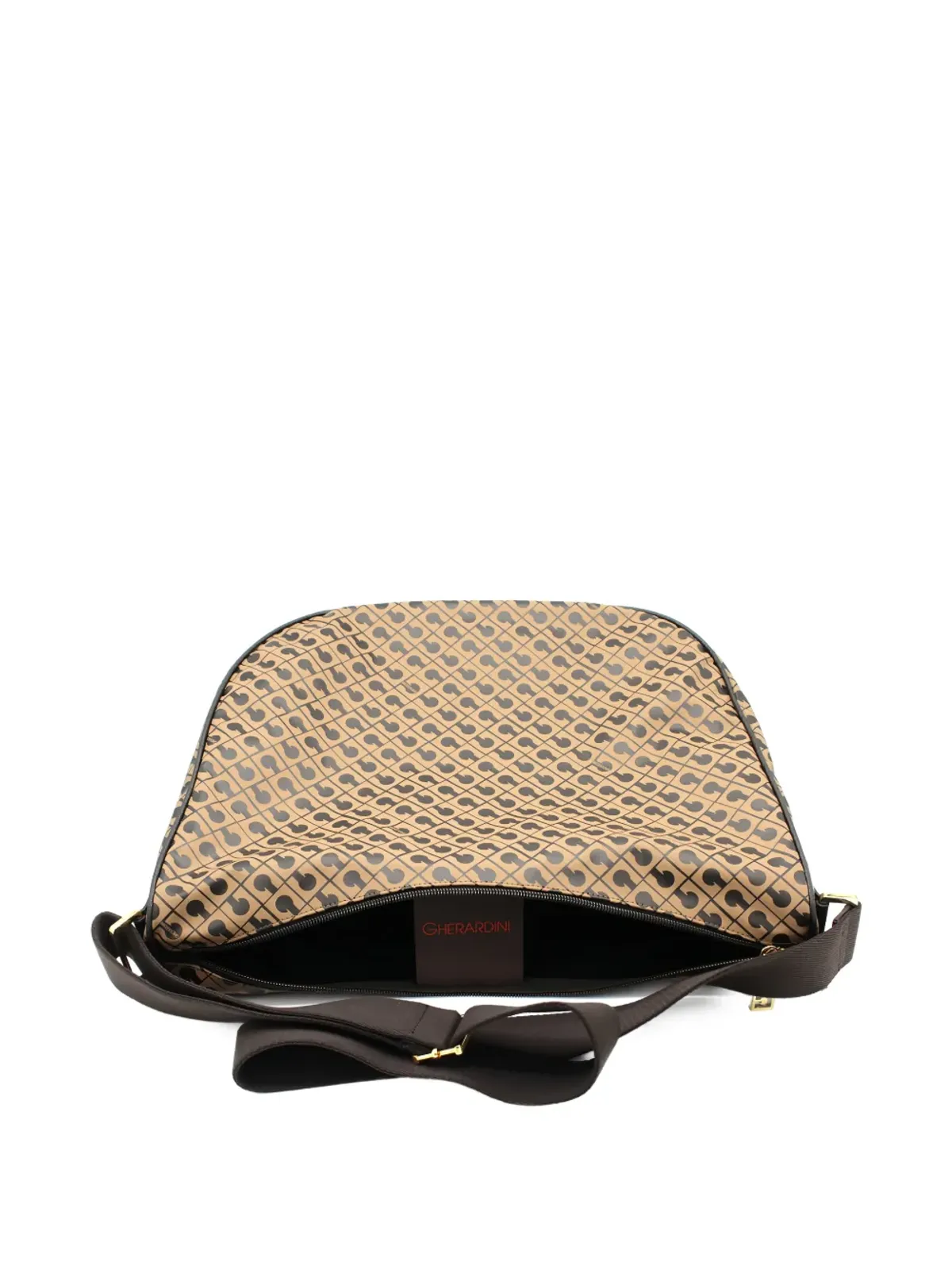 Gherardini patterned strap shoulder bag - Neutrals - 画像3