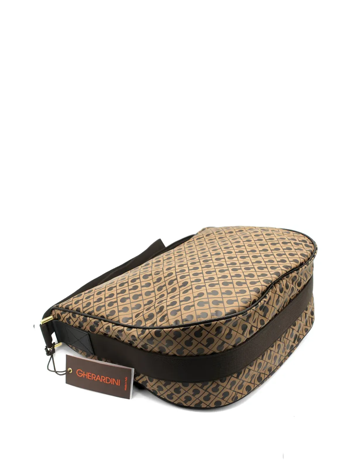 Gherardini patterned strap shoulder bag - Neutrals - 画像4