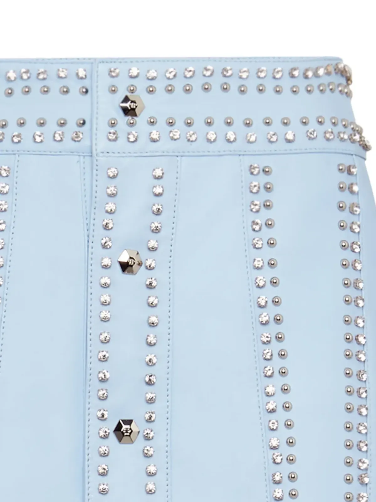 Philipp Plein スタッズ付きミニスカート ブルー - 画像2