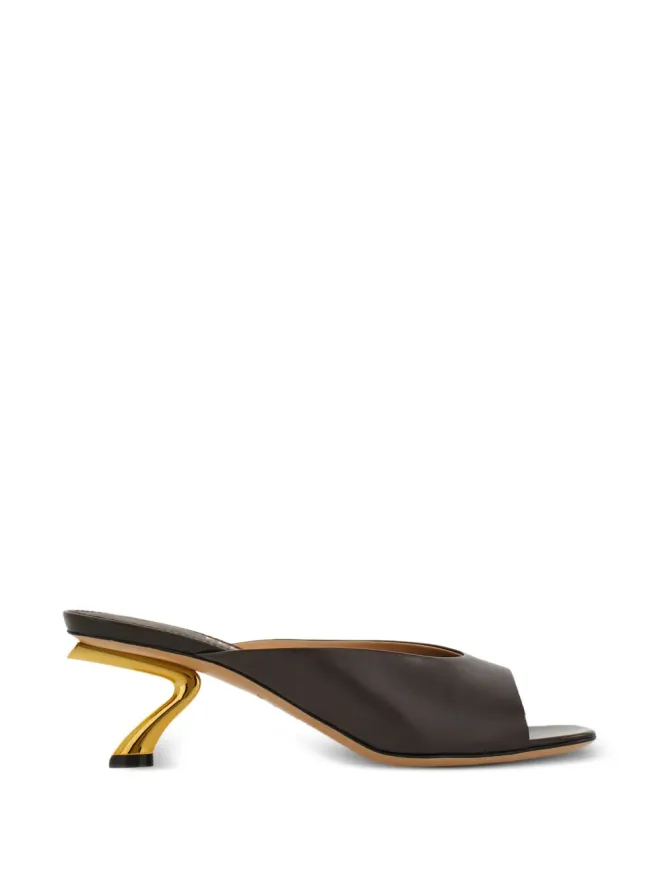 FERRAGAMO Ferragamo オープントゥ レザーミュールの商品画像