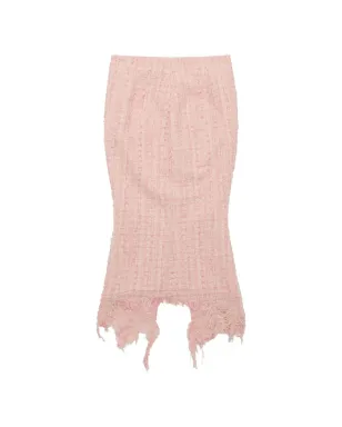Matières Fécales バックスリットフリンジ ミディスカート - サムネイル1