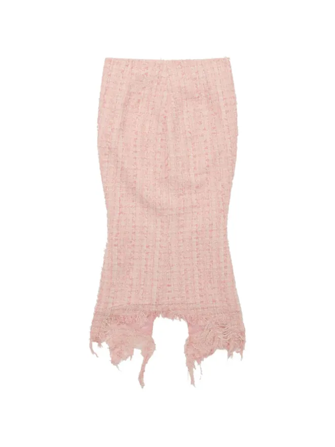 MATIÈRES FÉCALES Matières Fécales バックスリットフリンジ ミディスカートの商品画像