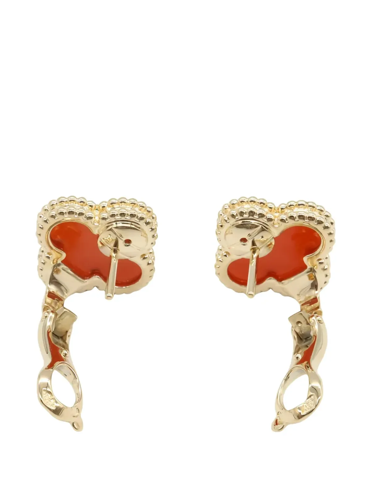 Van Cleef & Arpels ビンテージ アルハンブラ カーネリアン イヤリング - 画像3