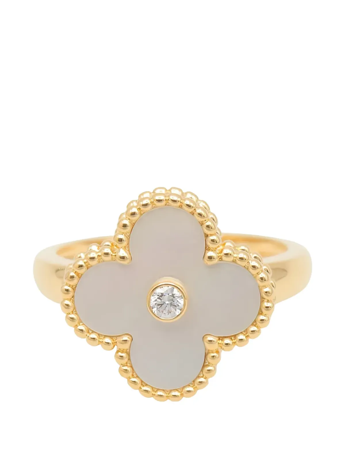 Van Cleef & Arpels Vintage 18K イエローゴールド アルハンブラ リング - 画像1