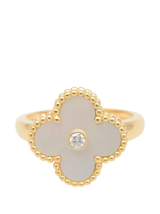 Van Cleef & Arpels Pre-Owned Van Cleef & Arpels Vintage 18K イエローゴールド アルハンブラ リングの商品画像