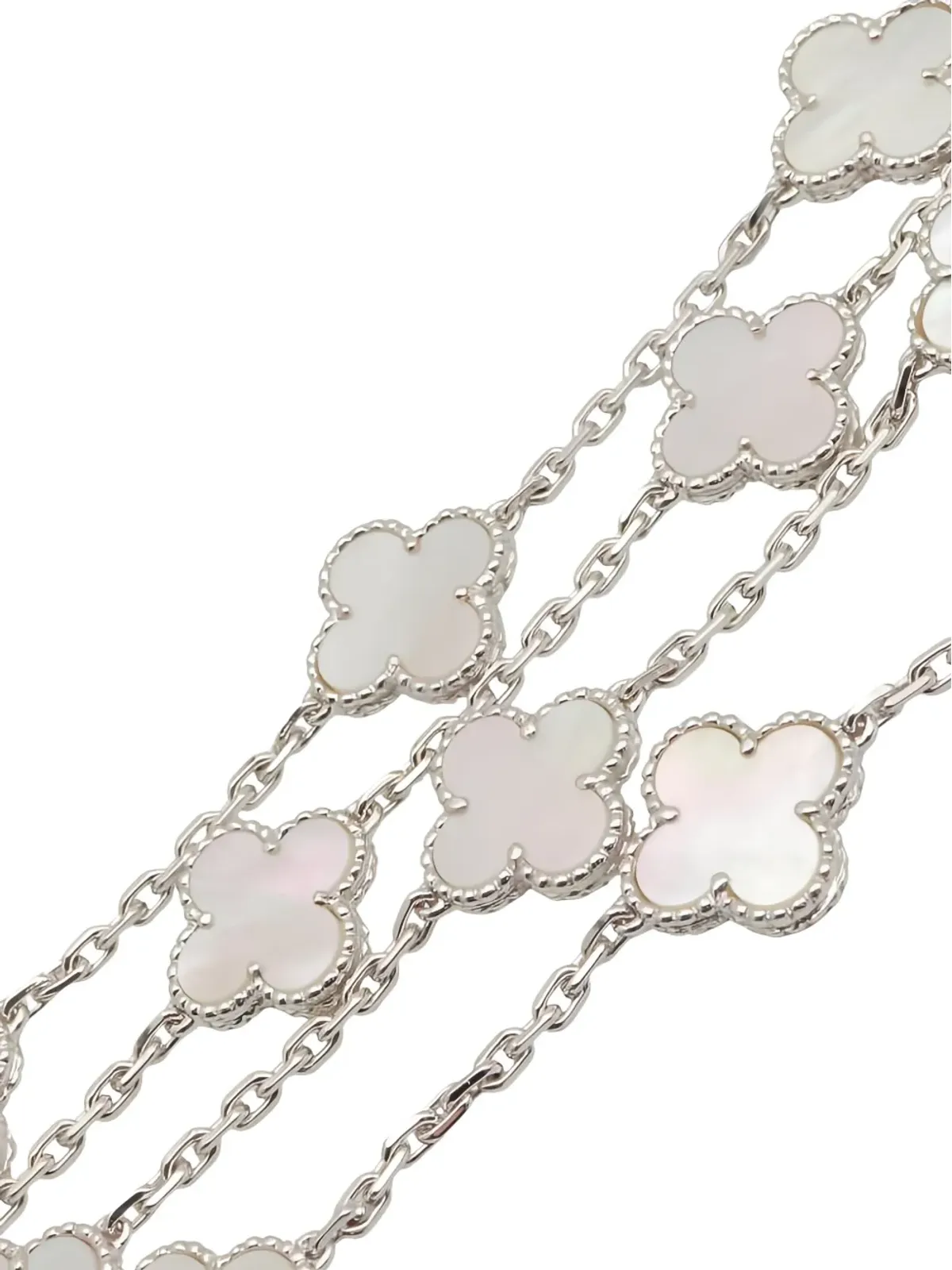 Van Cleef & Arpels ビンテージ アルハンブラモチーフ ネックレス - シルバー - 画像3