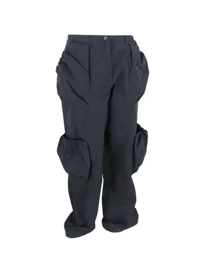 Dries Van Noten Pre-Owned Dries Van Noten ビンテージ 3Dポケットカーゴパンツ - Blackの商品画像