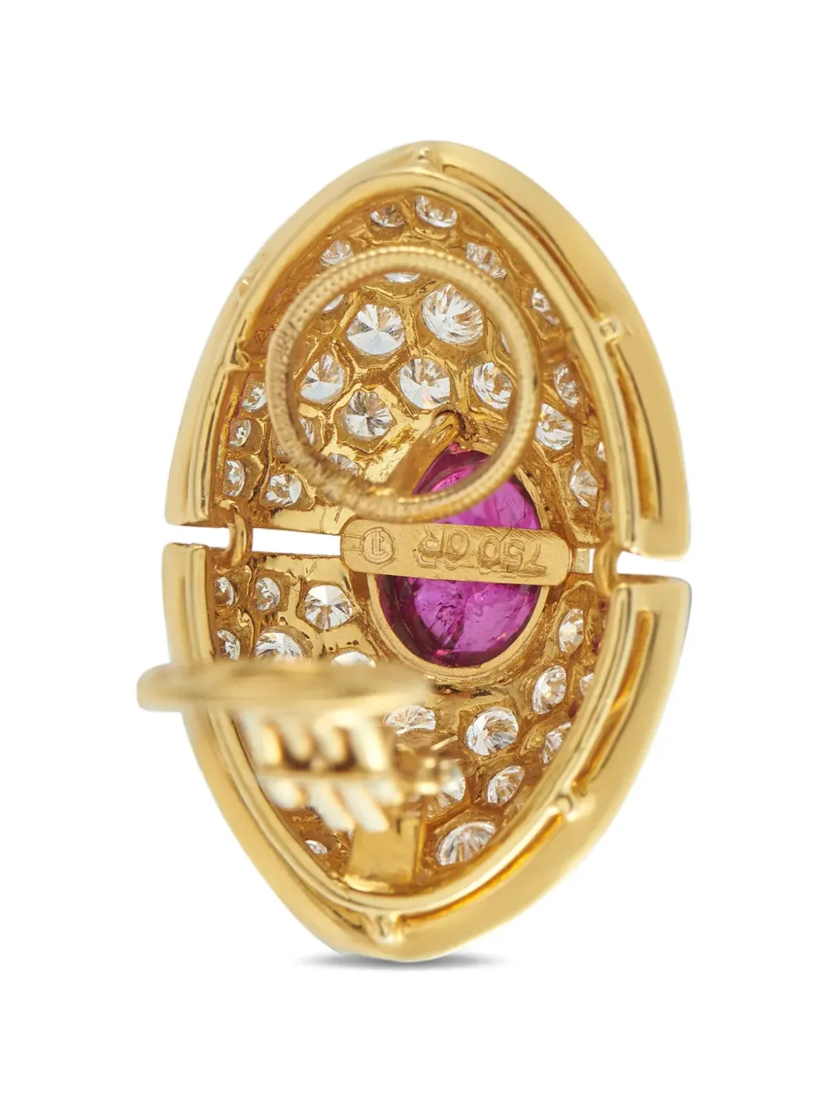 Harry Winston ダイヤモンドとルビーのイヤリング - ゴールド - 画像3