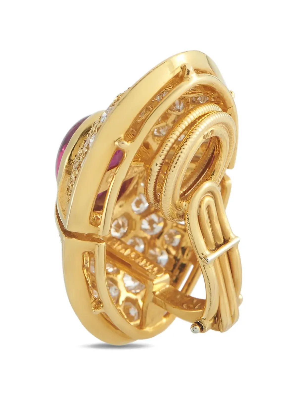 Harry Winston ダイヤモンドとルビーのイヤリング - ゴールド - 画像4
