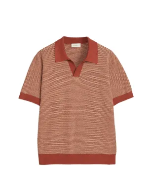 Piacenza Cashmere テクスチャード ポロカラー Tシャツ - サムネイル1