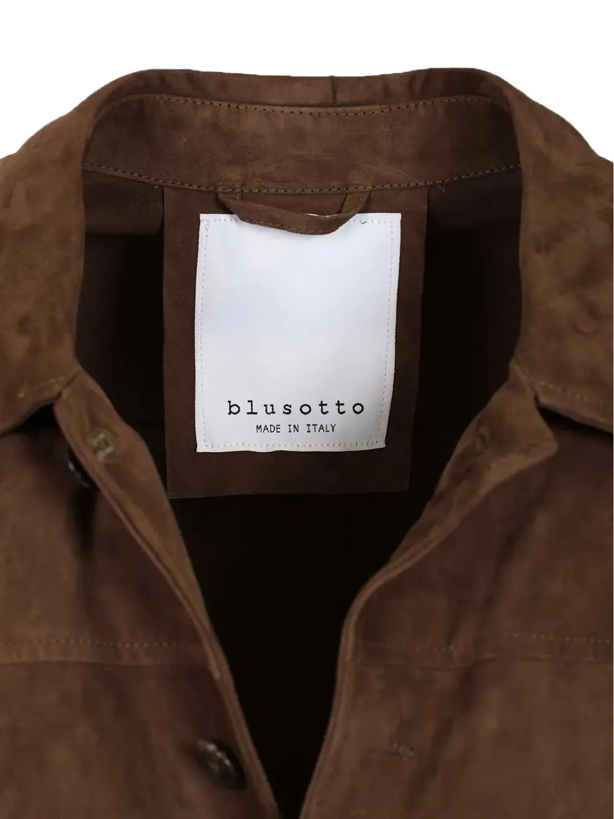 blusotto ボタン付きスエードオーバーシャツ ブラウン - 画像5