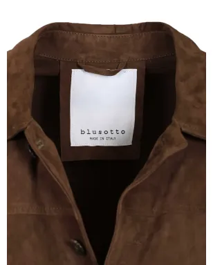 blusotto ボタン付きスエードオーバーシャツ ブラウン - サムネイル5