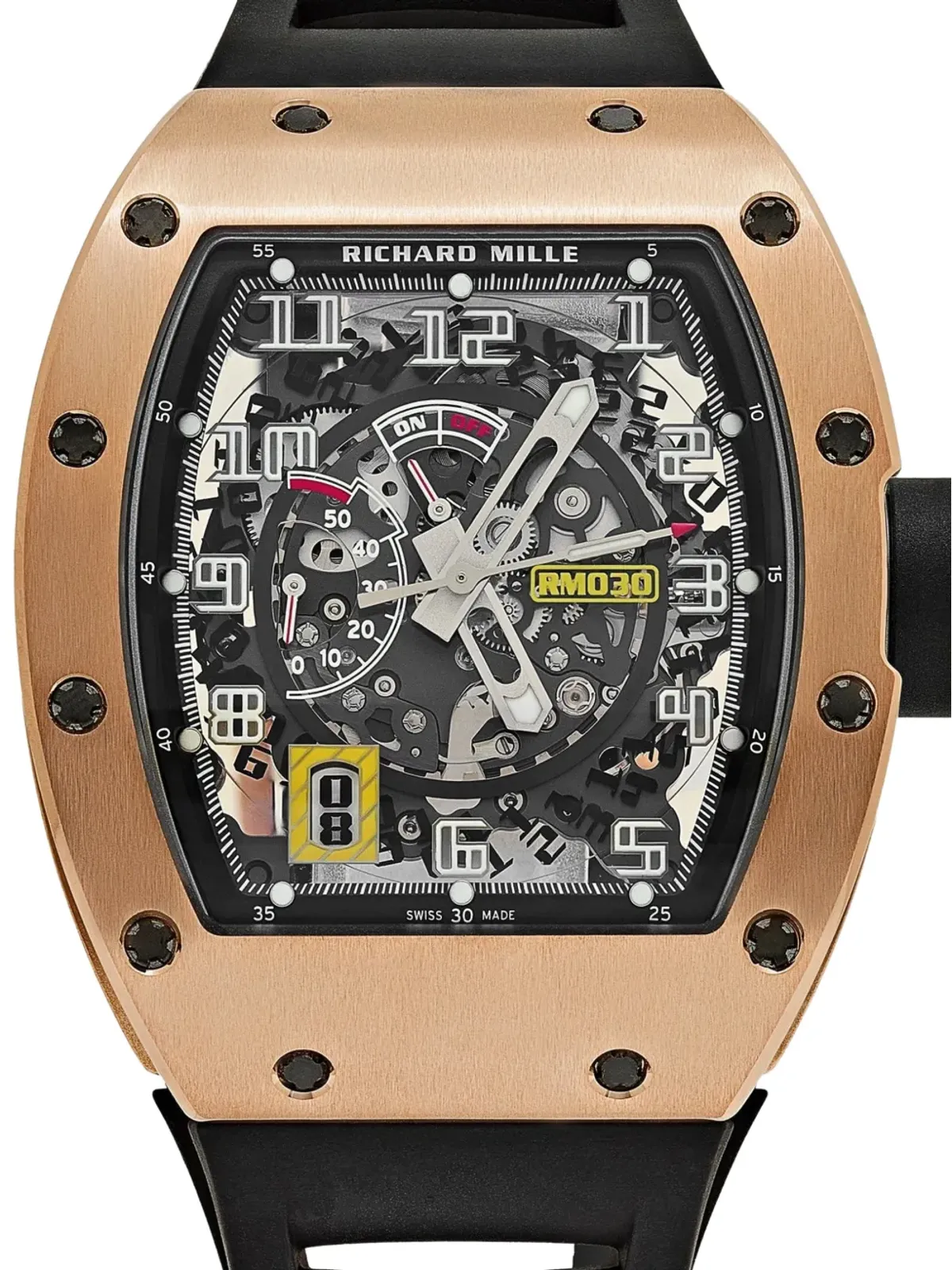 Richard Mille RM 030 ローズゴールド ウォッチ ブラック - 画像3