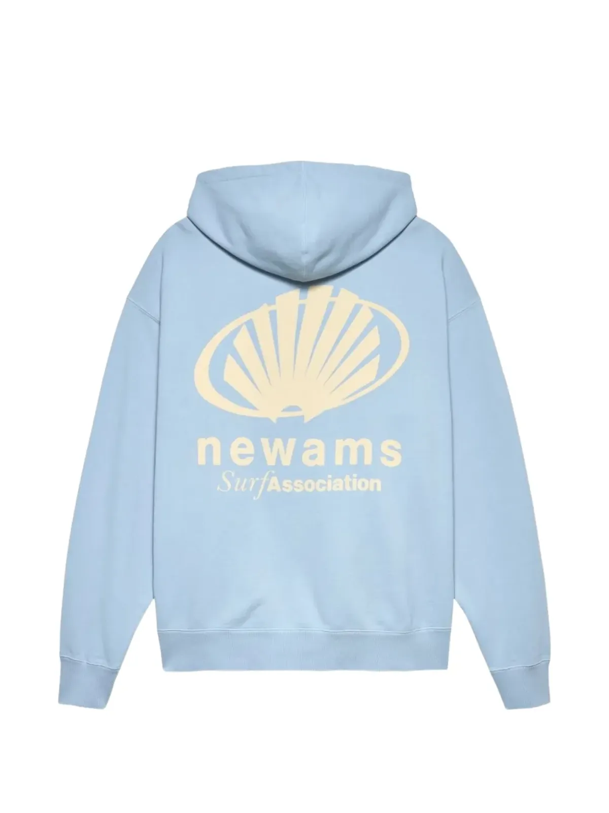 NEW AMSTERDAM ロゴプリント ドローストリングファスナー付きフーディ - ブルー - 画像2