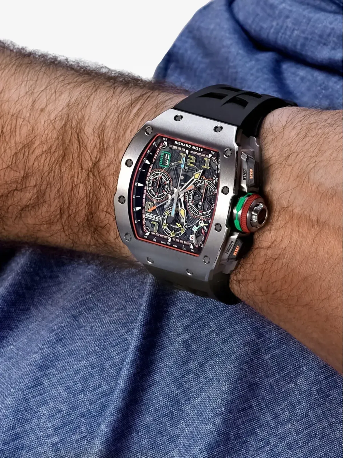 Richard Mille RM 65-01 自動スプリット 45mm 腕時計 - ブルー - 画像2