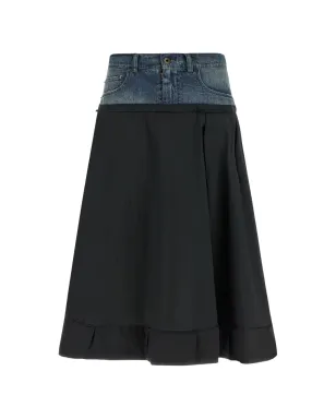 Maison Margiela デニムインサート入りミディスカート - サムネイル1