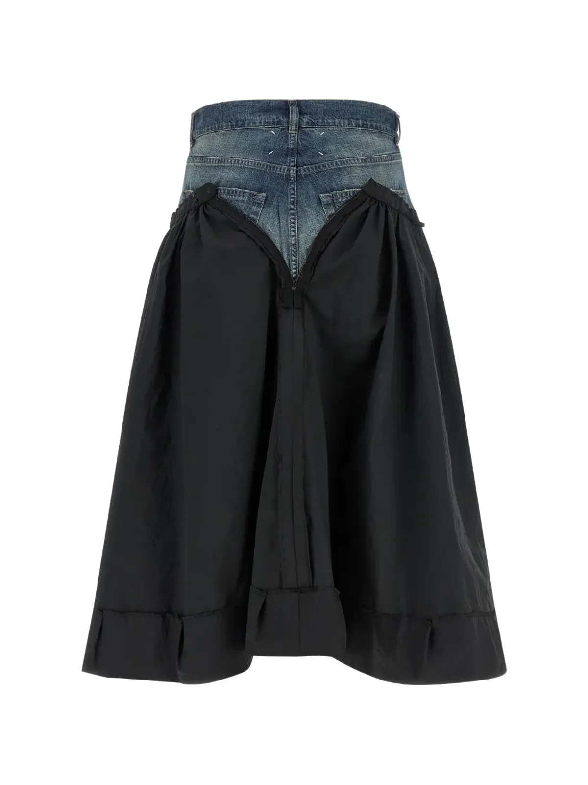 Maison Margiela デニムインサート入りミディスカート - 画像2