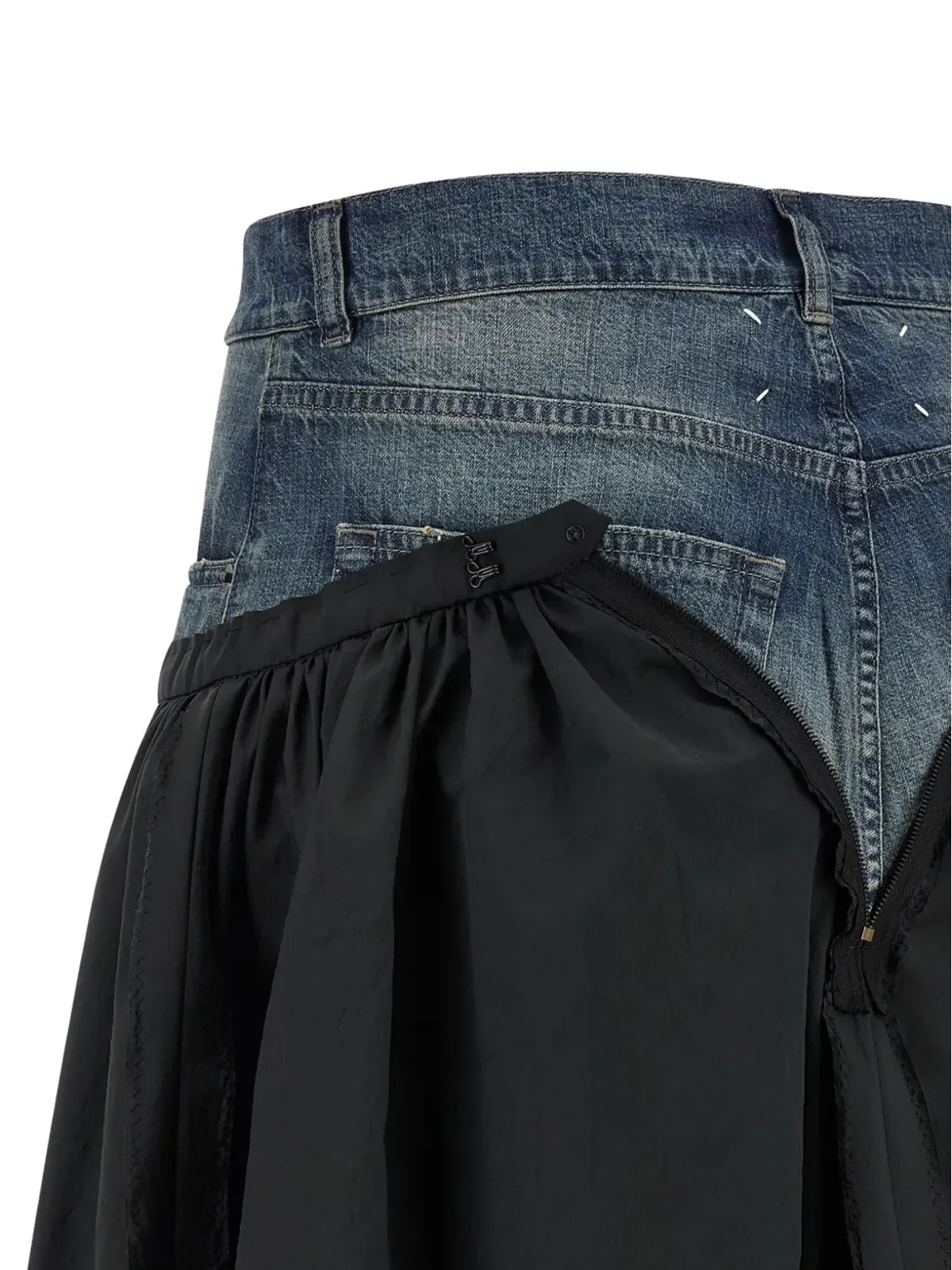 Maison Margiela デニムインサート入りミディスカート - 画像4
