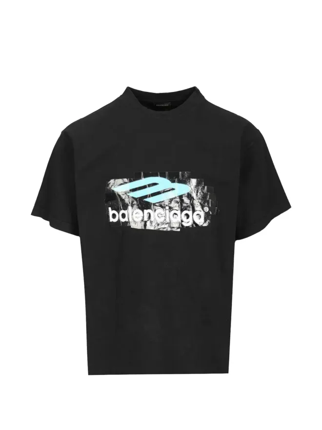 Balenciaga Balenciaga オーバーサイズ プリントTシャツ ブラックの商品画像