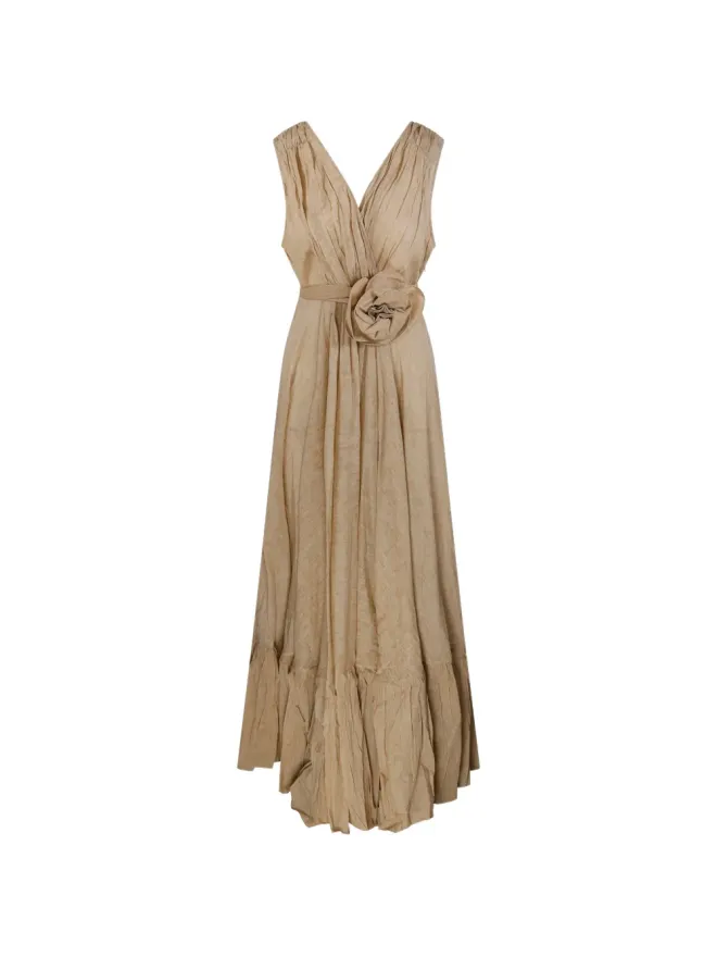Mes Demoiselles Mes Demoiselles フラワー・ディテール Vネック ドレスの商品画像