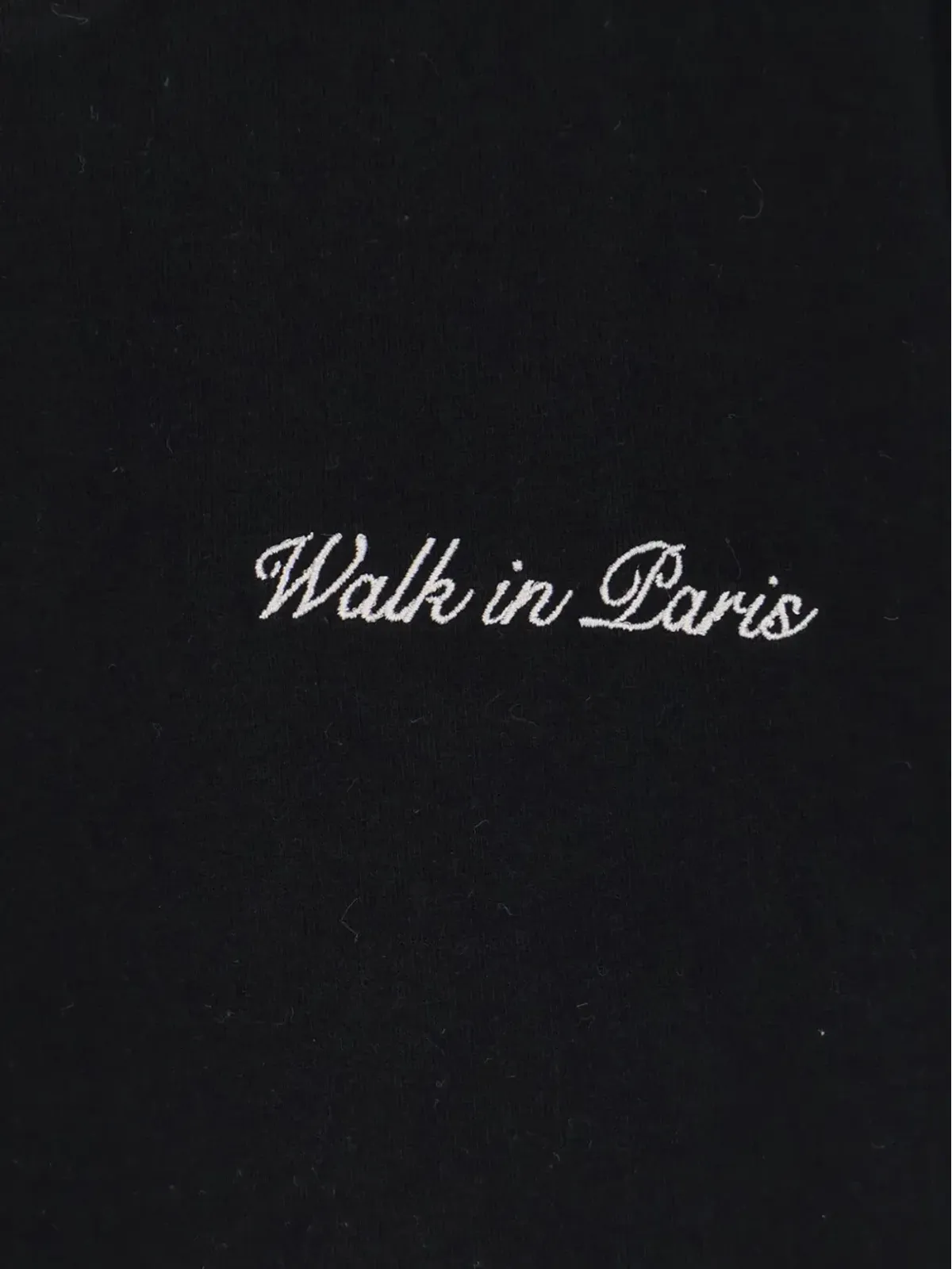 WALK IN PARIS ロゴ刺繍入りラウンドネックTシャツ - 画像3