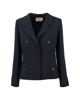Andrè Laug Vintage 1900年代 三角形の装飾 ジャケット - Blue - サムネイル1