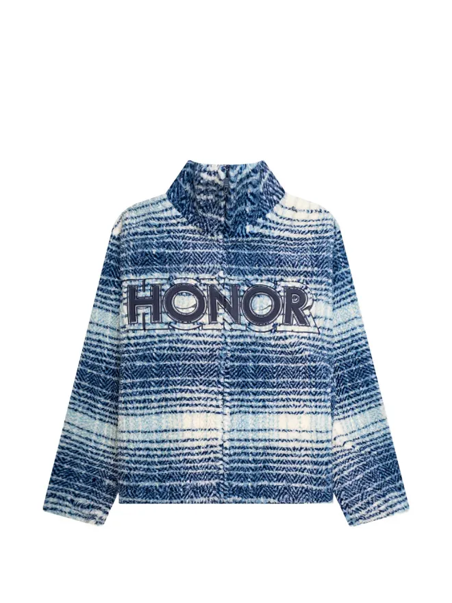 Honor The Gift Honor The Gift チェック柄ジップジャケット - Blueの商品画像