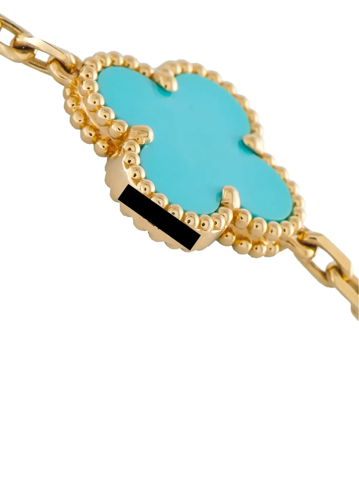Van Cleef & Arpels アルハンブラ ダイヤモンドとターコイズ ネックレス - 画像4