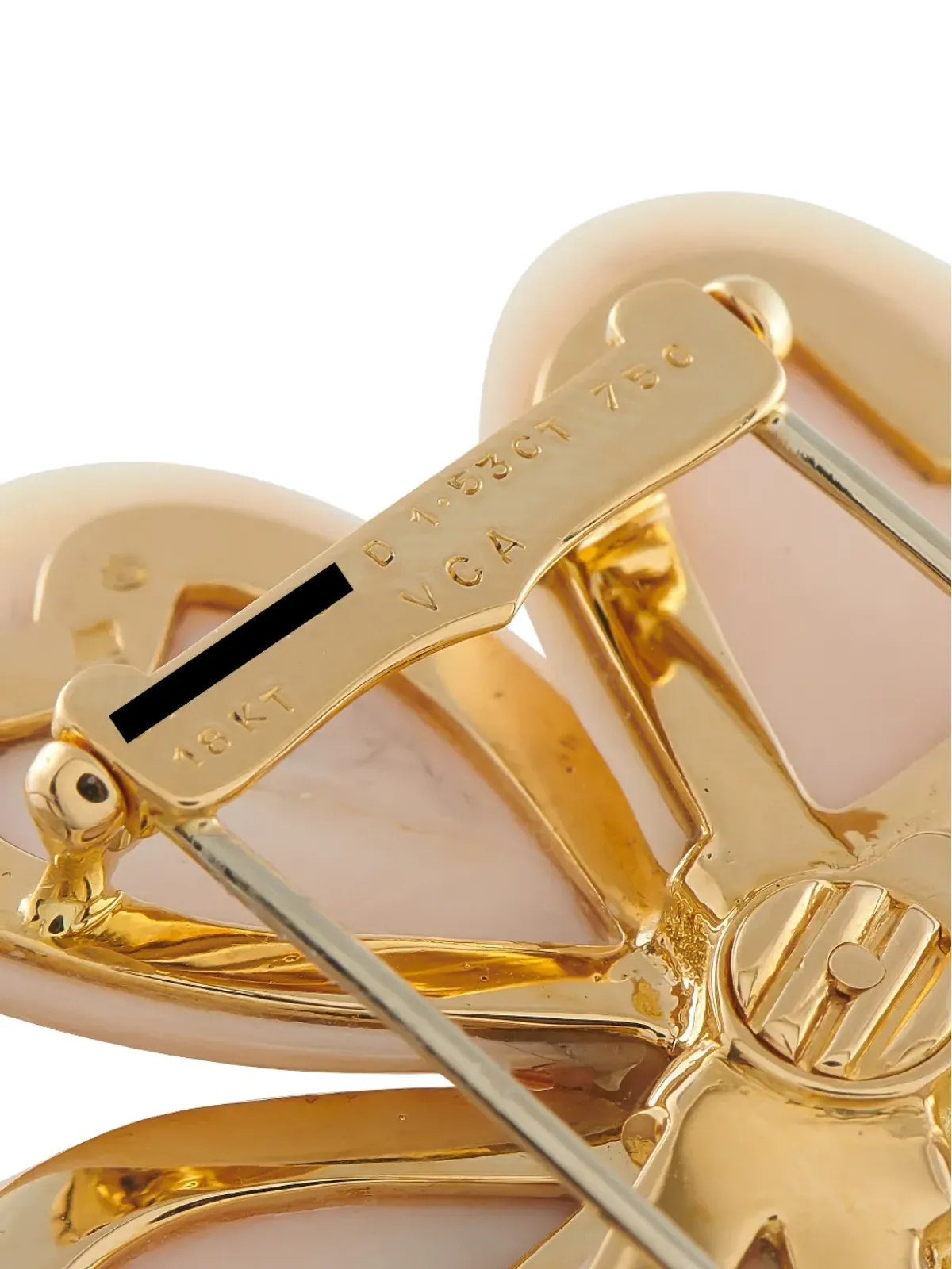 Van Cleef & Arpels 花モチーフ コーラルとダイヤモンド ブローチ - 画像3