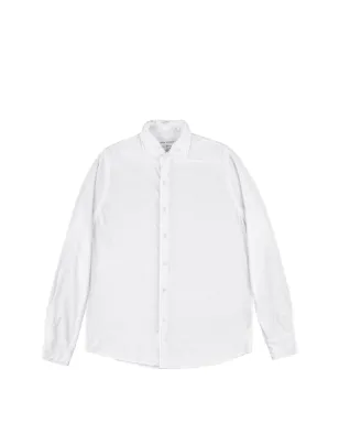 original vintage style ボタンダウン長袖リネンシャツ - White - サムネイル1