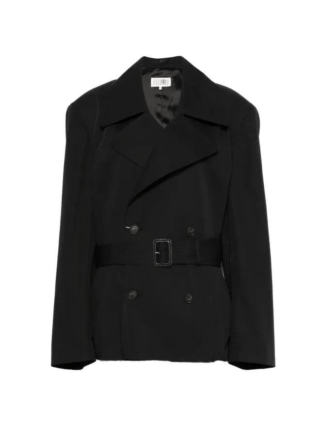 Maison Margiela Maison Margiela ボタン留めベルト付きトレンチコートの商品画像