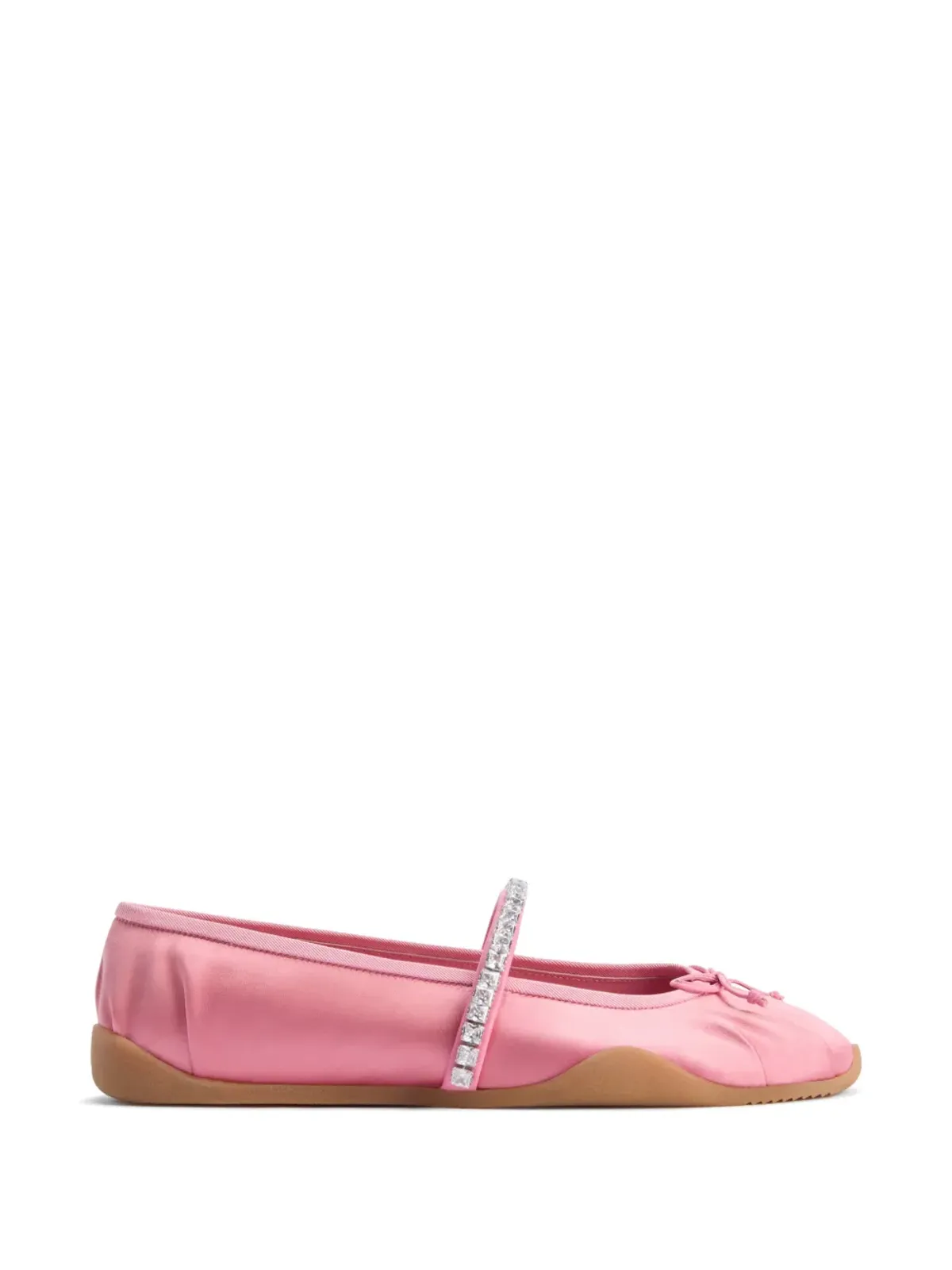 Giuseppe Zanotti リボン付きビジュー バレエフラット - 画像1